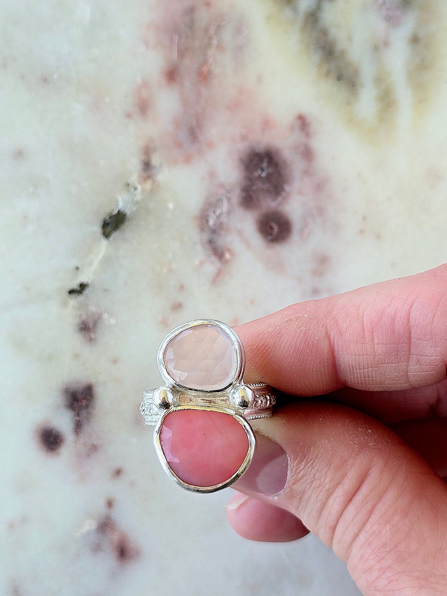 double blossom sz. 8 ring