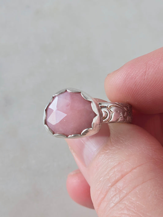 pink opal sz. 7.75 ring