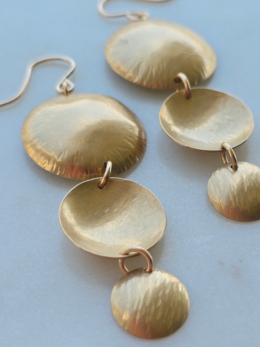brass dangles earrings