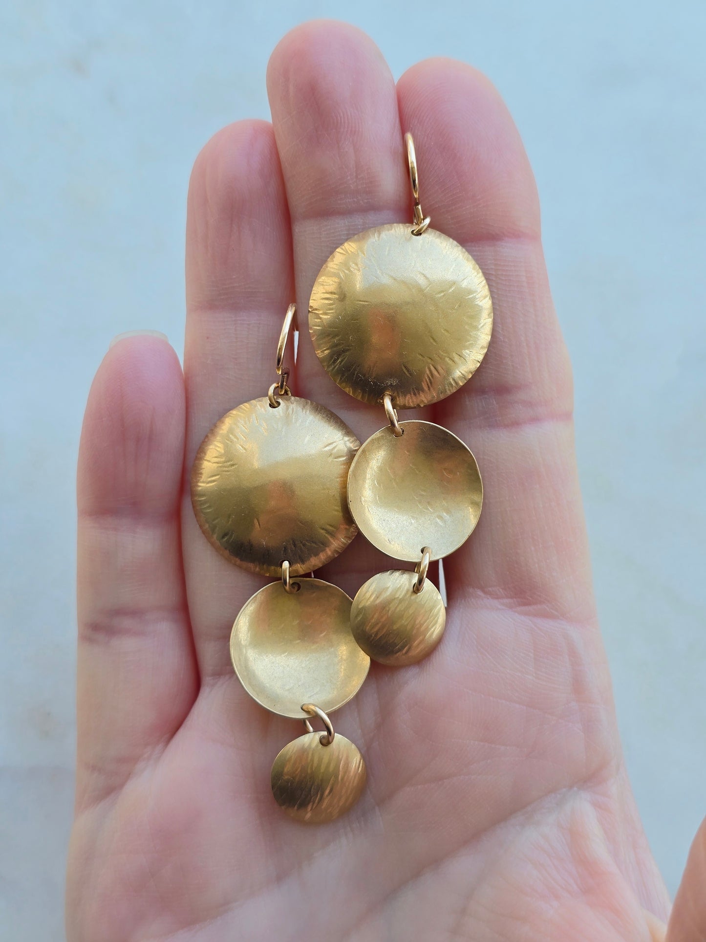 brass dangles earrings