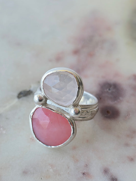 double blossom sz. 8 ring
