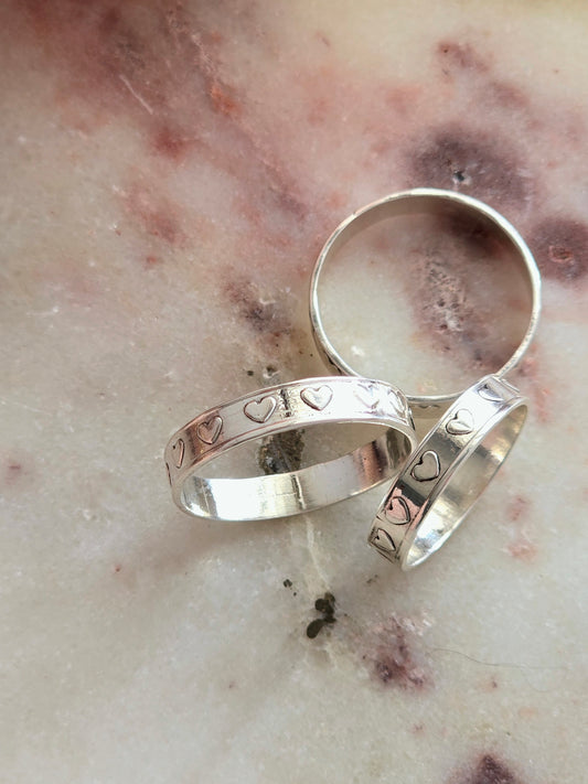 heartbeat ring - various sizes