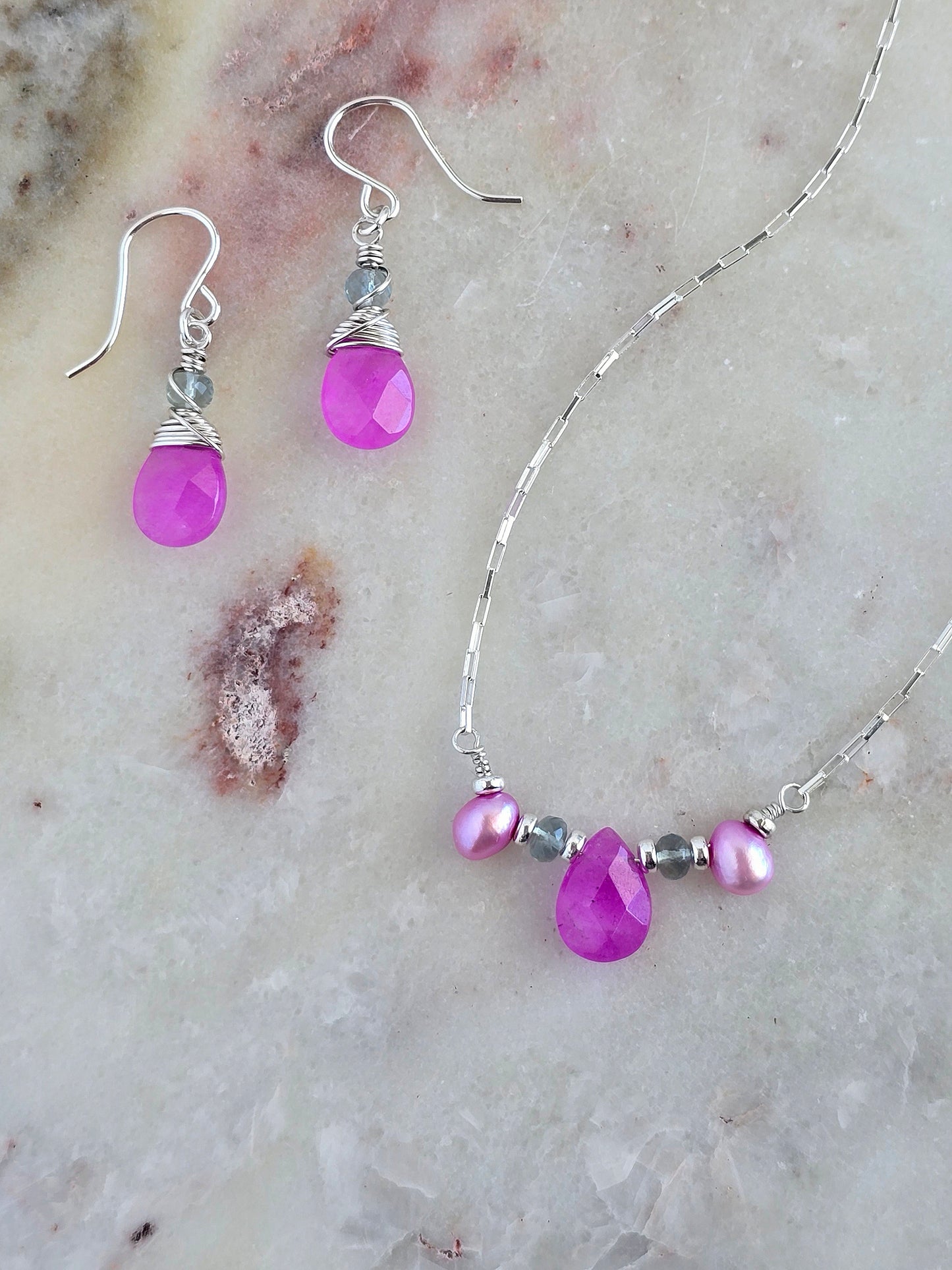 back to the fuchsia earrings