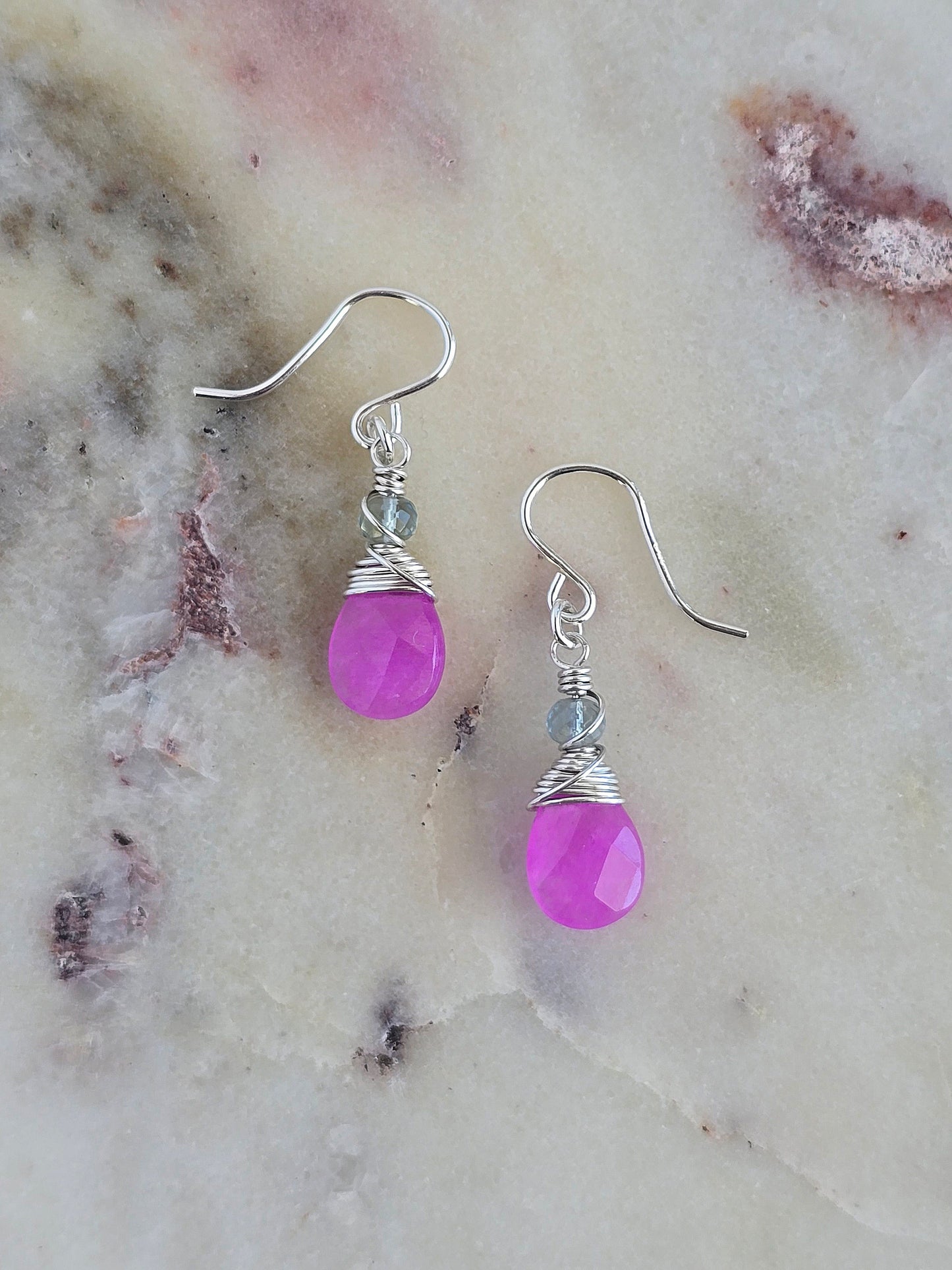 back to the fuchsia earrings