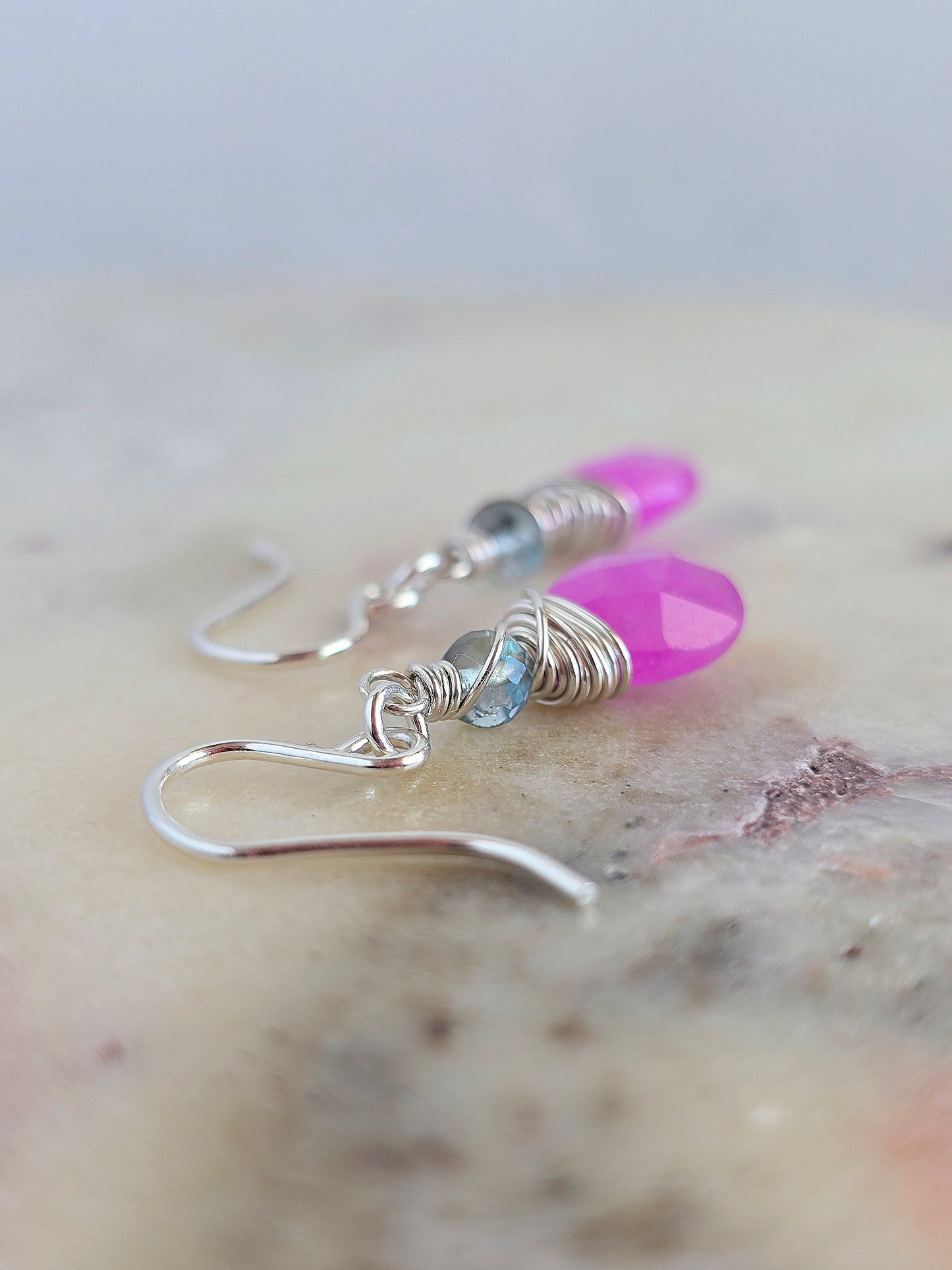 back to the fuchsia earrings