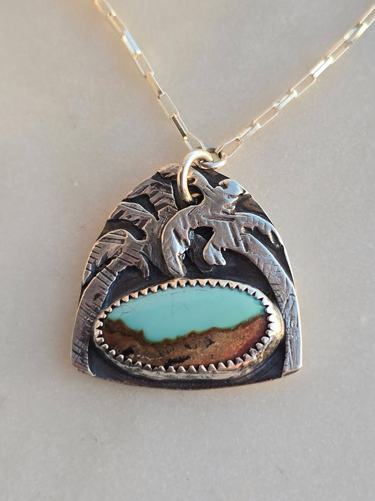 landscapes - beachy palms necklace