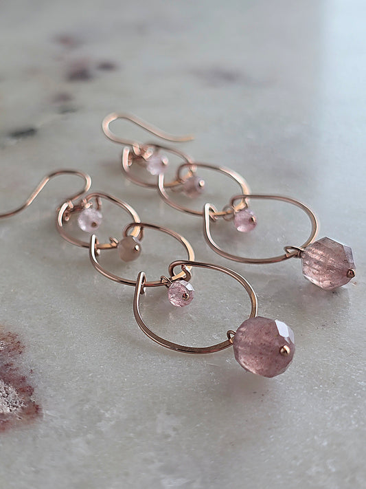 rose chandies - chocolate strawberry earrings