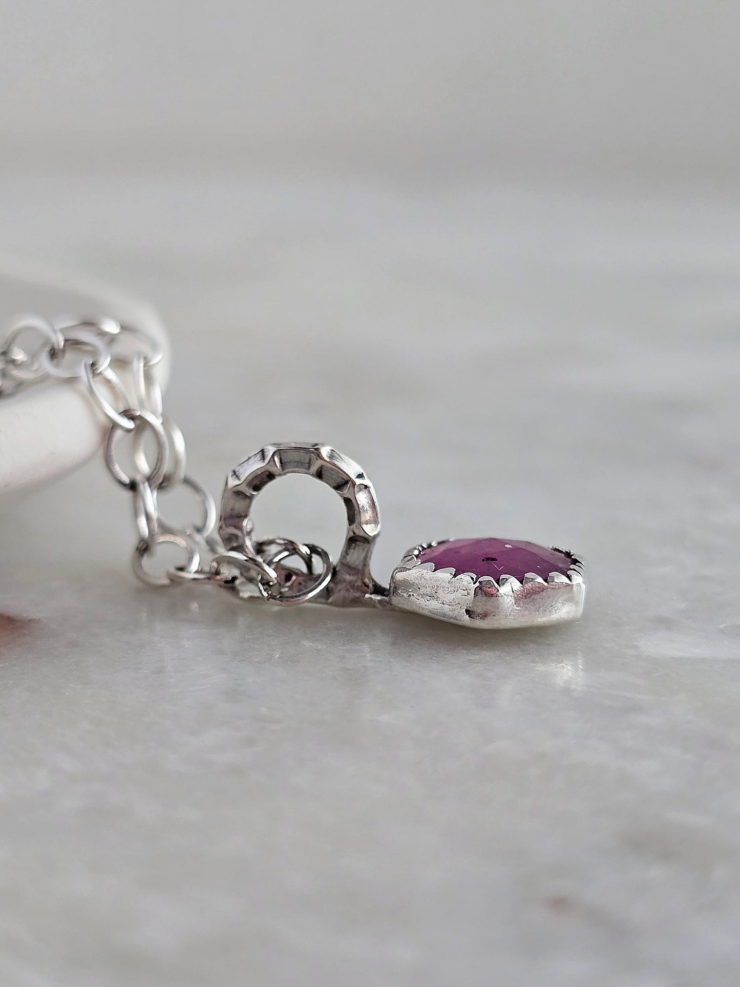 raspberry beret necklace