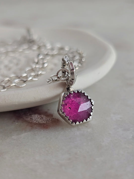 raspberry beret necklace