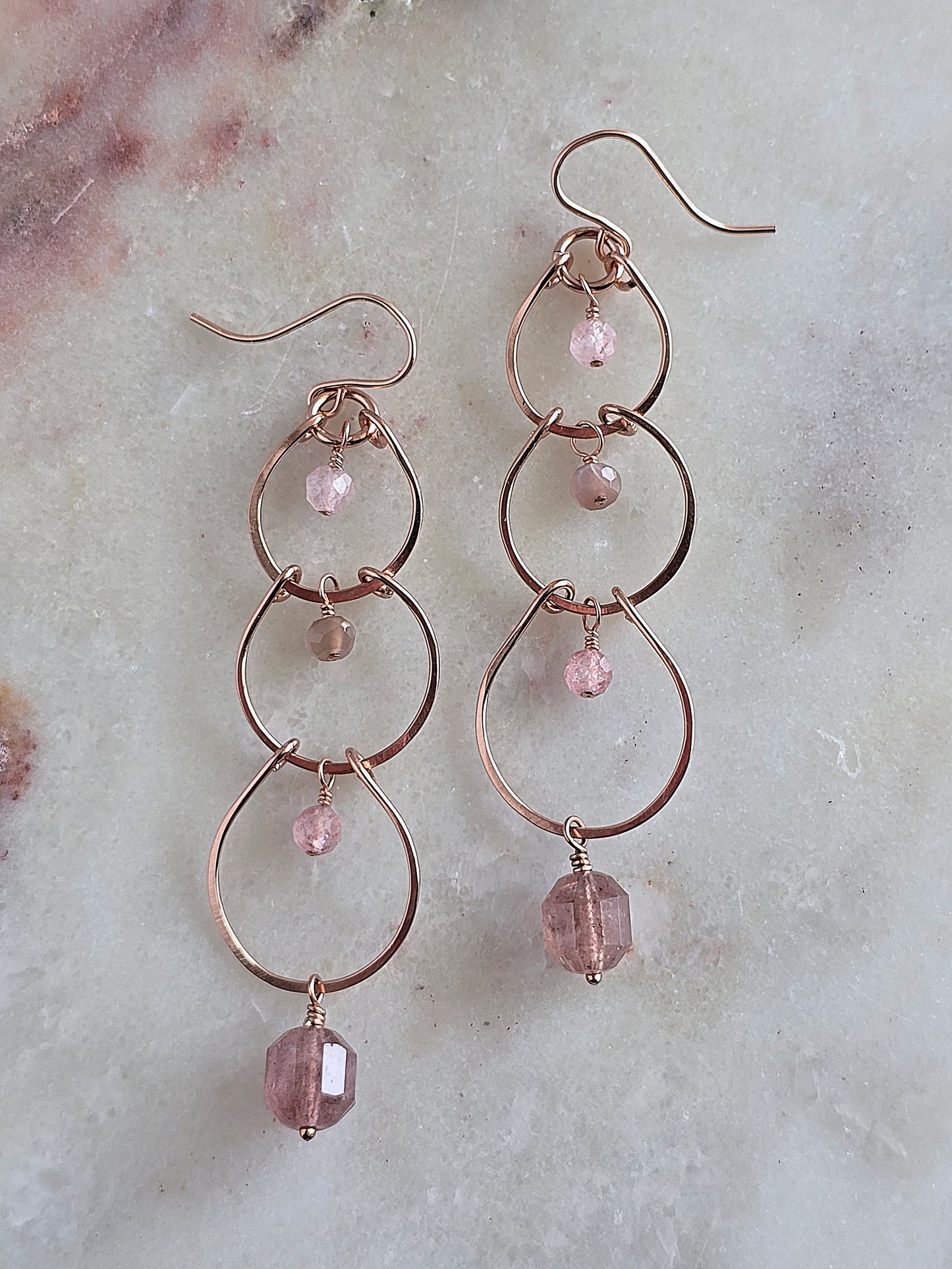 rose chandies - chocolate strawberry earrings