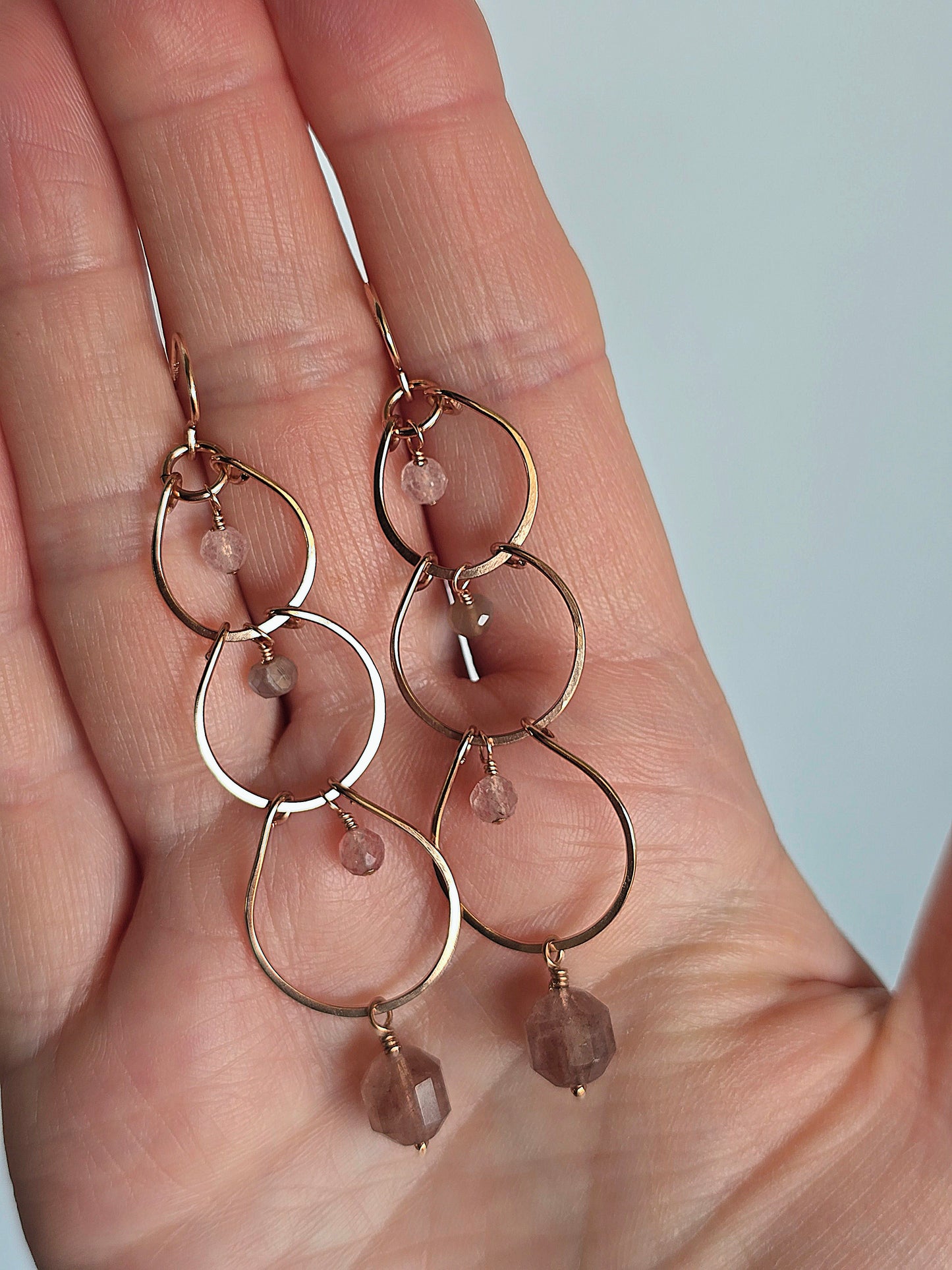 rose chandies - chocolate strawberry earrings