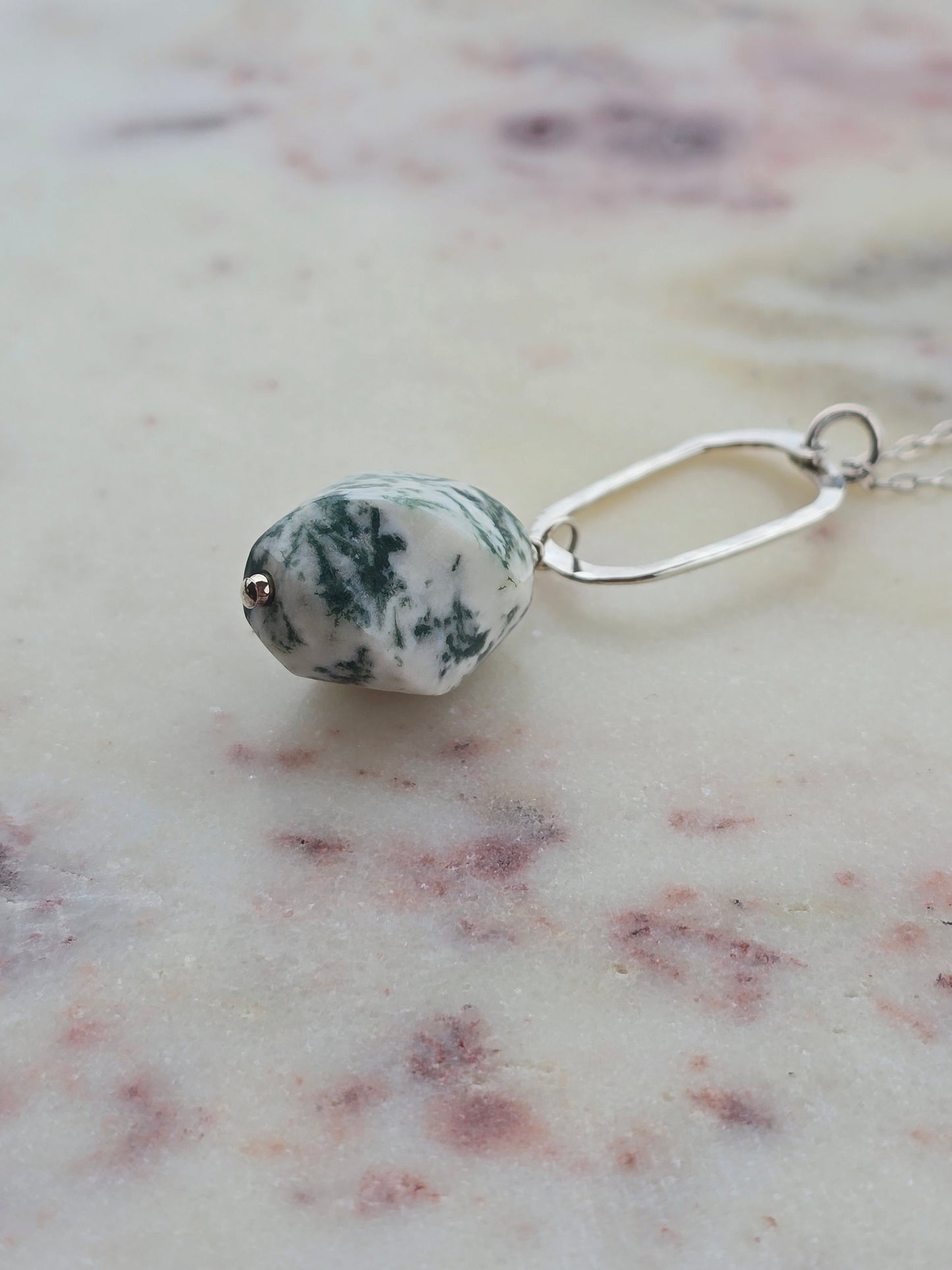 hidden meaning - tree agate - i am strong necklace