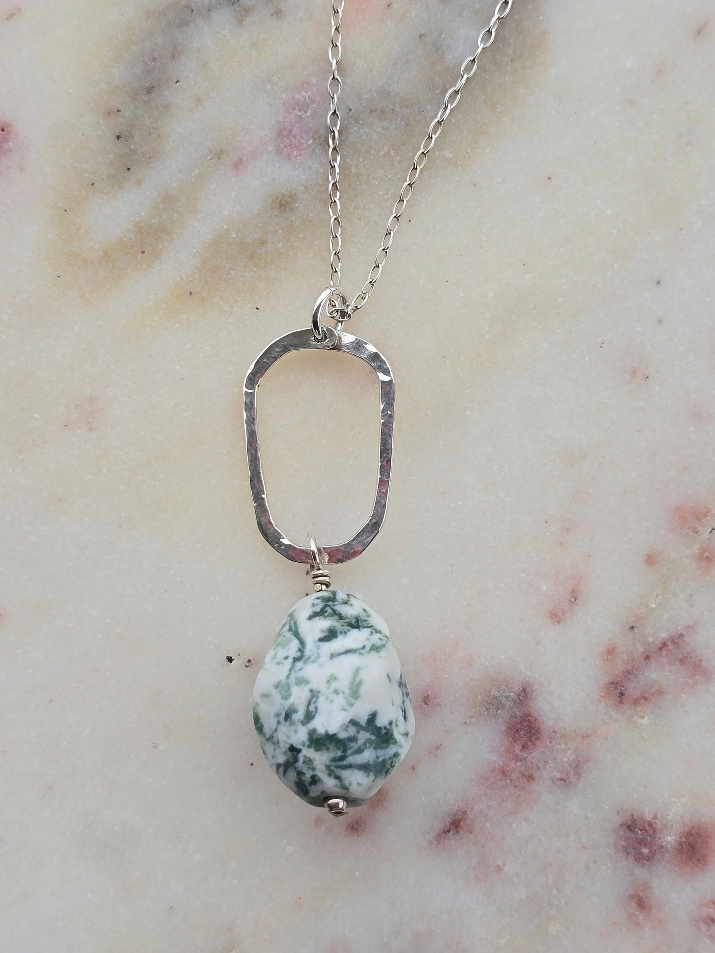 hidden meaning - tree agate - i am strong necklace