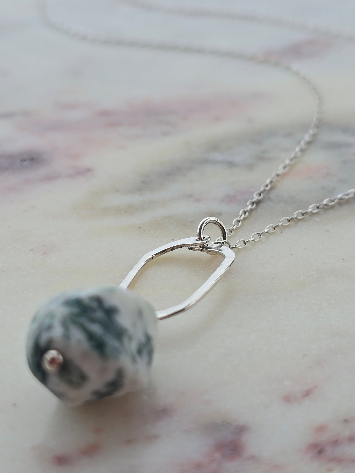 hidden meaning - tree agate - i am strong necklace